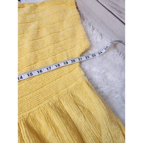 Herbcraft Women's Yellow Cotton Short Sleeve Button Front Sweaters Dress Size‎ S - Picture 6 of 7